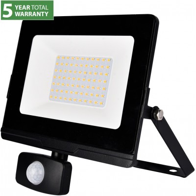 Προβολέας LED 50W 230V 5500lm 110° IP65 5500K Ψυχρό Φως με Ανιχνευτή Κίνησης 98OMEGA50SBLCW